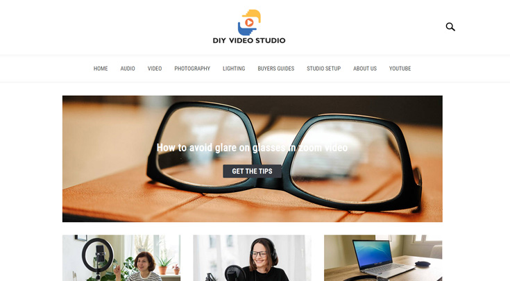 Screenshot of diyvideostudio.com homepage